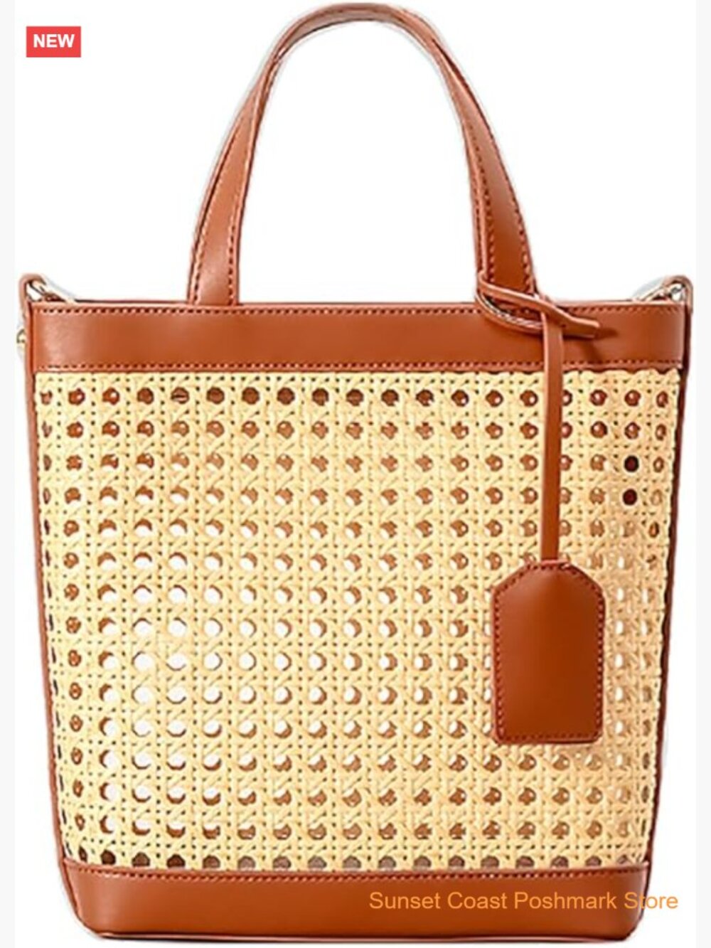 Rattan Tote Bag Crossbody Purse Straw Beach Bag Summer Shoulder Bag Boho Handbag